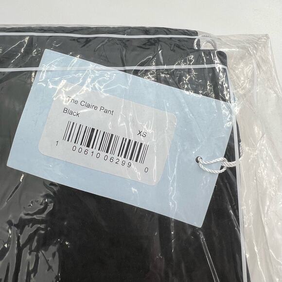 HILL HOUSE The Claire Pant Black Cropped Viscose Blend Side Zip Career XS NEW - Picture 4 of 4